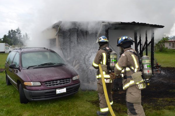 Shed burns down near Old Olympic Highway