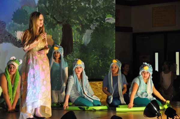 Princess Aurora (Madison Gabbert) sings about her dream prince to her forest animal friends. Two performances of Greywolf Elementary School’s “Sleeping Beauty” were held in the school gym on April 17-18.