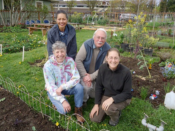 Veteran Master Gardeners (clockwise) Audreen Williams