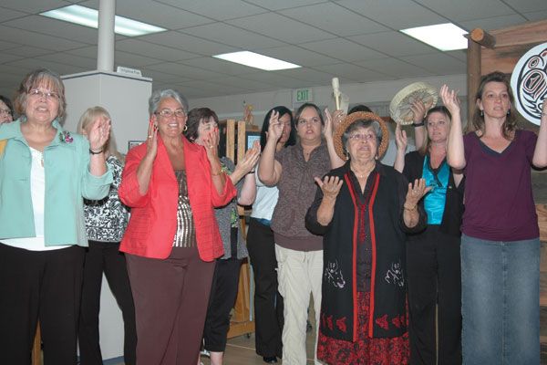 Tribal members bless longhouse exhibit