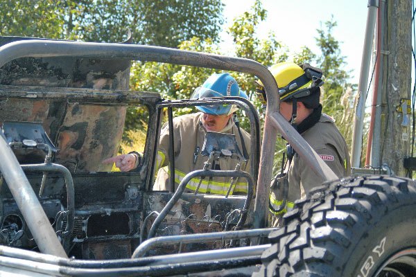 Vehicle fire off Priest Road