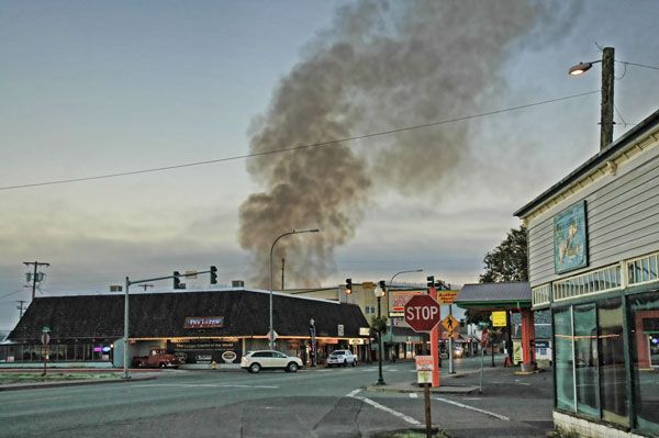 Early morning fire guts vacant Forks movie theater