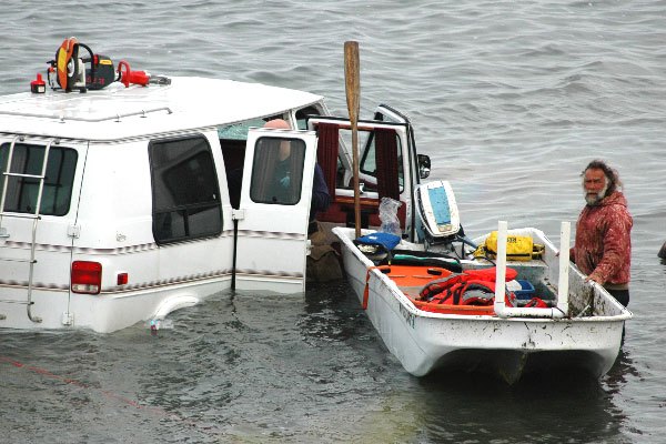 Sequim woman dies after driving van off cliff