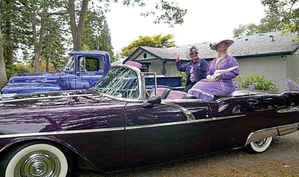 Car show alive with lavender