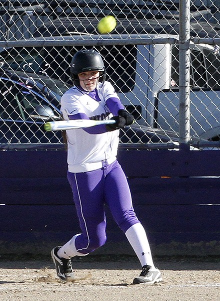 Sequim's Jordan Bentz takes a cut in the Wolves' win against North Kitsap last week.