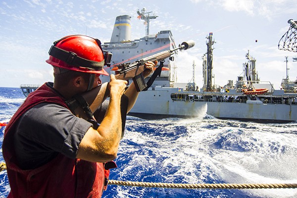 Navy Petty Officer Jacob Kimble of Sequim serves aboard USS Antietam