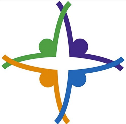 Organizers of the Clallam Christian E-Bulletin say its logo represents their belief that Jesus Christ is Lord of a diverse creation and four distinct colors come together at the cross. Representing the local community are the blue water