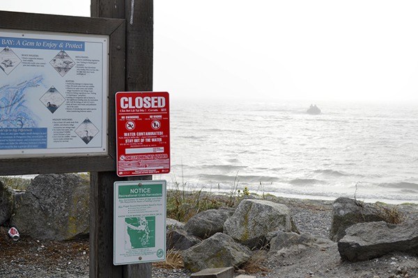 Waters off Cline Spit beach have been found tainted with high levels of bacterial concentrations