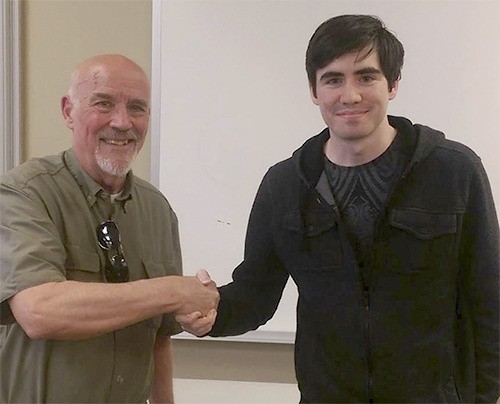 Drew Ross and Masters Swim Team Member Herb Cook.