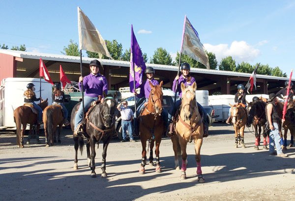 Representing Sequim in the Grand Entry at the state equestrian meet are