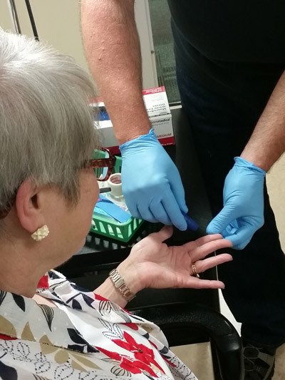 Baby boomer and Clallam County Health and Human Services Director Iva Burks gets tested for hepatitis C as recommended by the Centers for Disease Control and Prevention. No cost hepatitis C screening will be available at three locations in Clallam County on Thursday