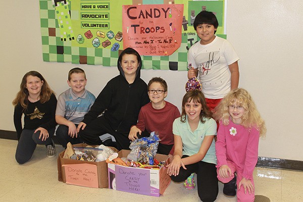 Greywolf Elementary School students (from left) Addison Frisby