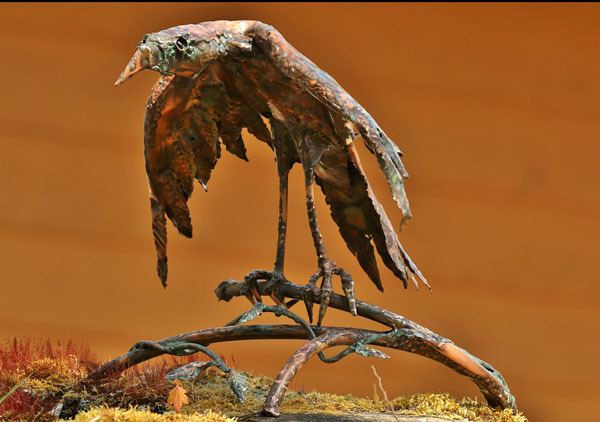 Sequim artist Natalie Brown’s copper raven sculpture is en route to California for an exhibition at the Studio Door in San Diego.