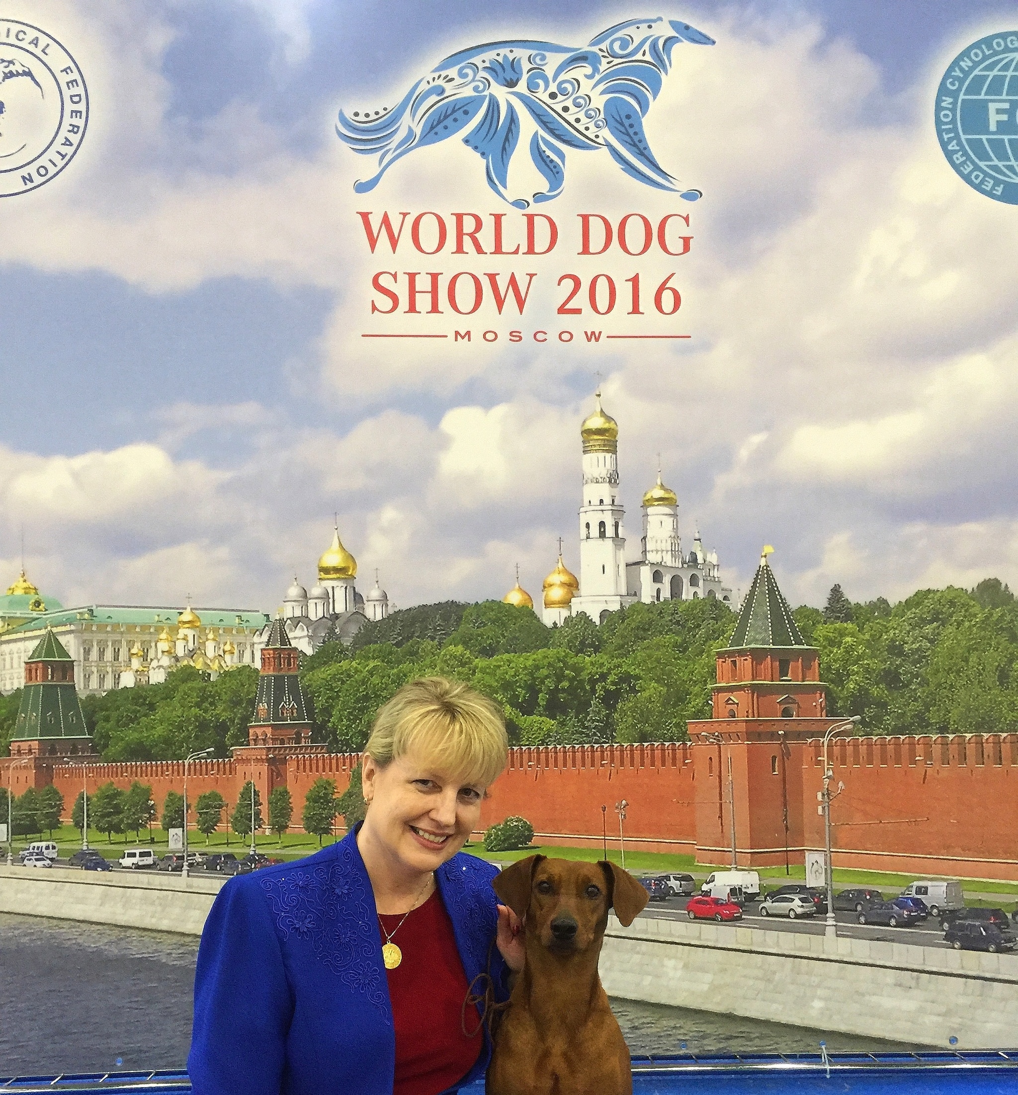 Lorraine Shore and Luna at the 2016 World Dog Show in Russia. Submitted photo