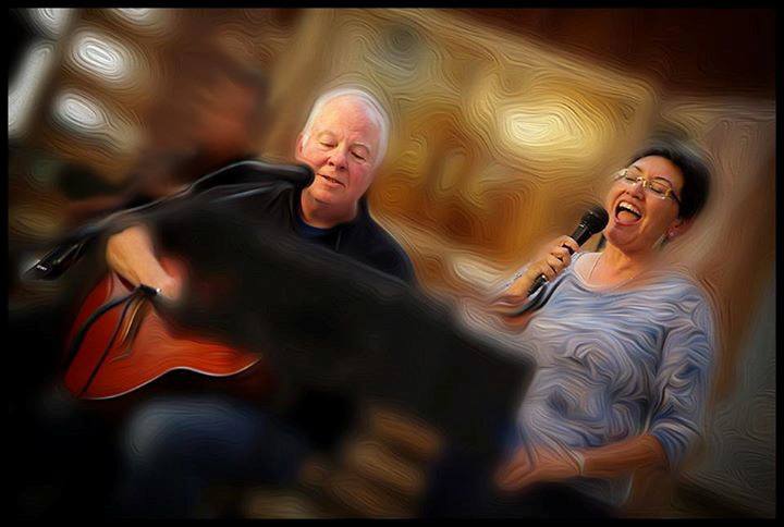 Tess Teel and Jason Paul Popelka perform as BlyeSkyz on Tuesday in St. Luke’s Episcopal Church. Submitted photo