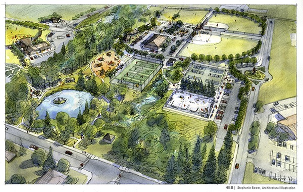 The City of Sequim’s new Carrie Blake Community Park Master Plan incorporates future projects such as pickleball and tennis courts