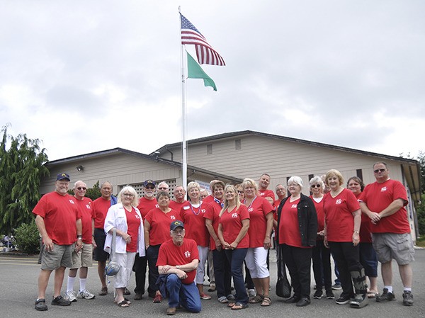 Attendees of the “Americans Helping Our Disabled Veterans and Their Families” at the Sequim Elks Lodge on July 4.