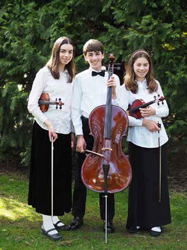 The Lamar String Trio play the “Stars of Tomorrow” concert.