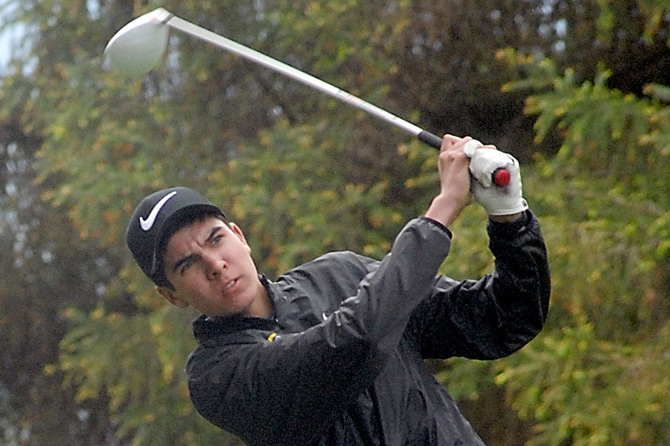 Boys golf: Sequim’s Wiker edges teammate for league title