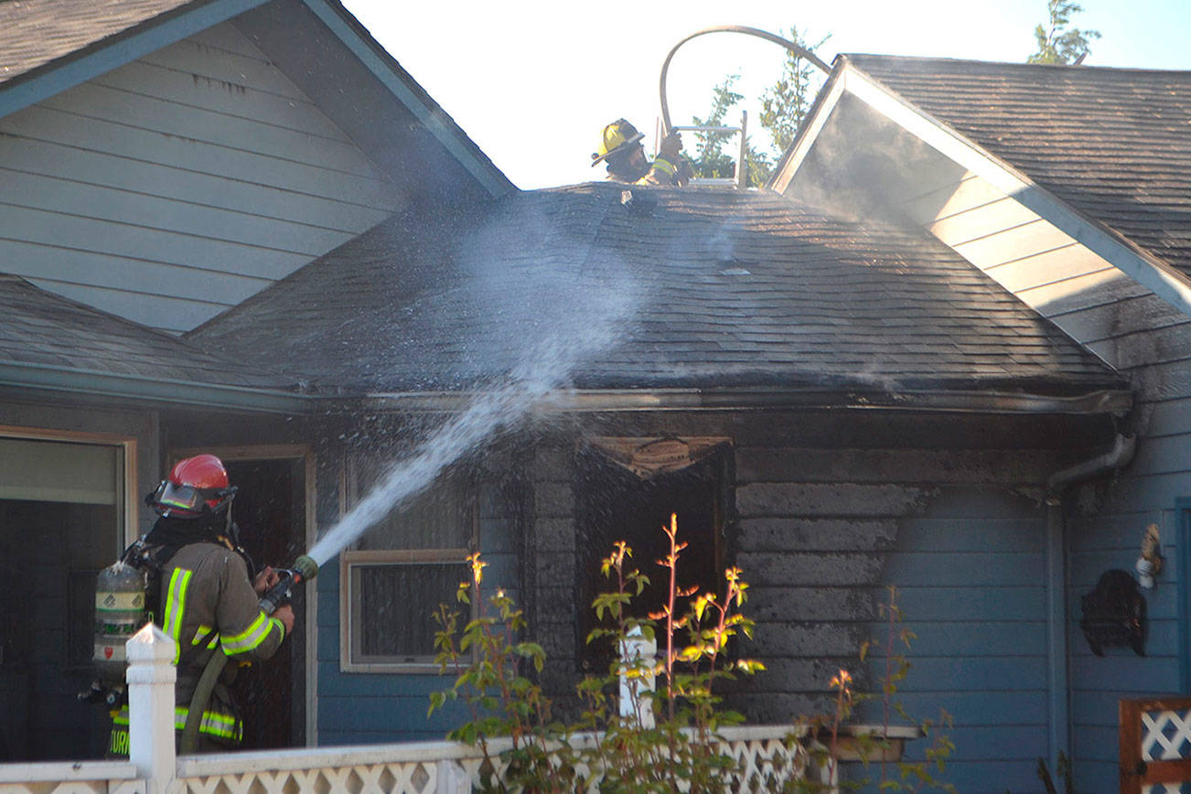 Attic fire displaces two homeowners on Griffith Farm Road