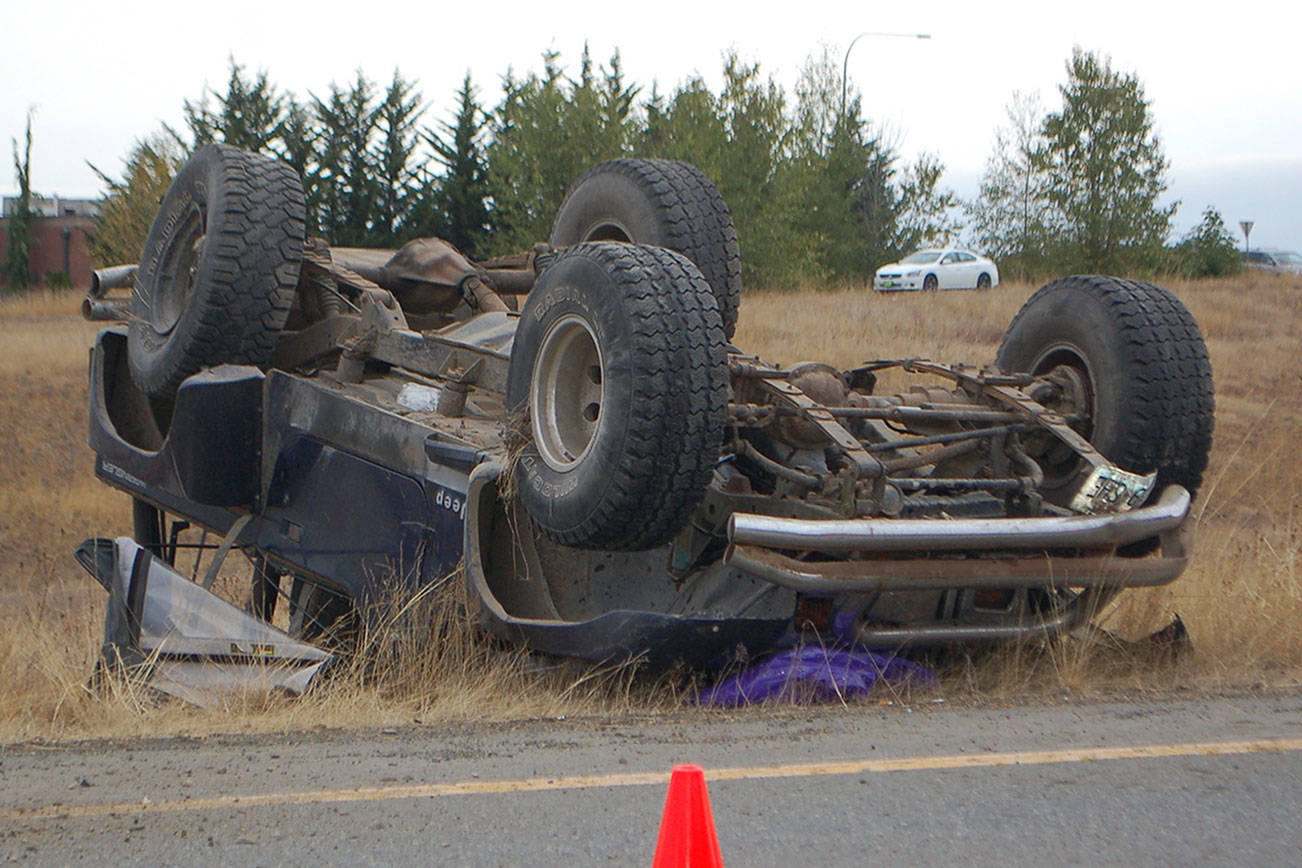 Woman sustains injuries in wreck