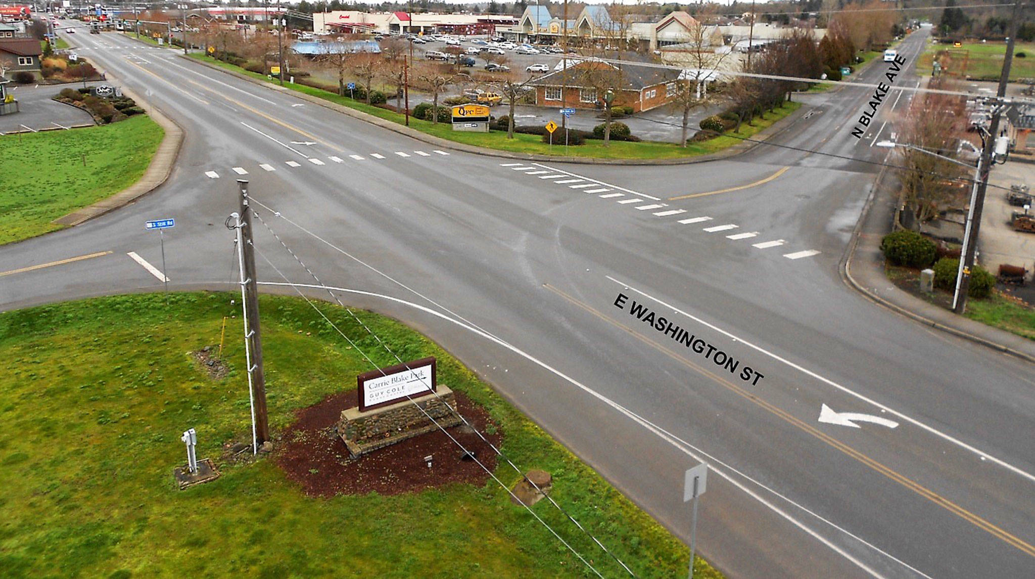 Staff with the City of Sequim said only one curb side along North Blake Avenue is compliant with the Americans with Disabilities Act. However, Sequim City Councilors are scheduled to discuss a contract on Feb. 26 for sidewalks to be completed and ADA-compliant curbs be installed along North Blake Avenue. Photo courtesy City of Sequim