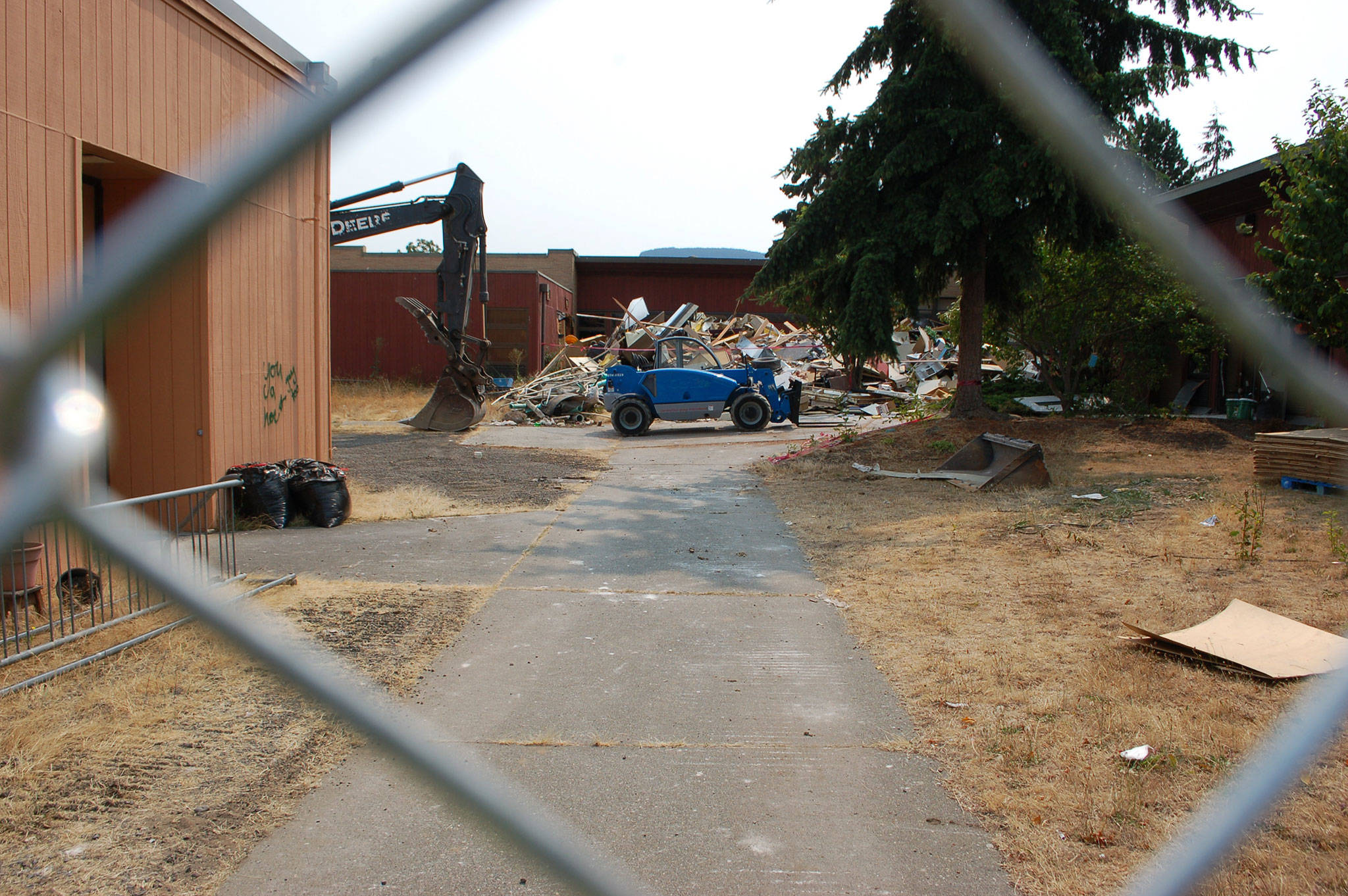 Students and staff from Olympic Peninsula Academy are displaced from their current building at the Sequim Community School as the district’s central kitchen is built and the surrounding building is deconstructed. Sequim Gazette file photo by Erin Hawkins