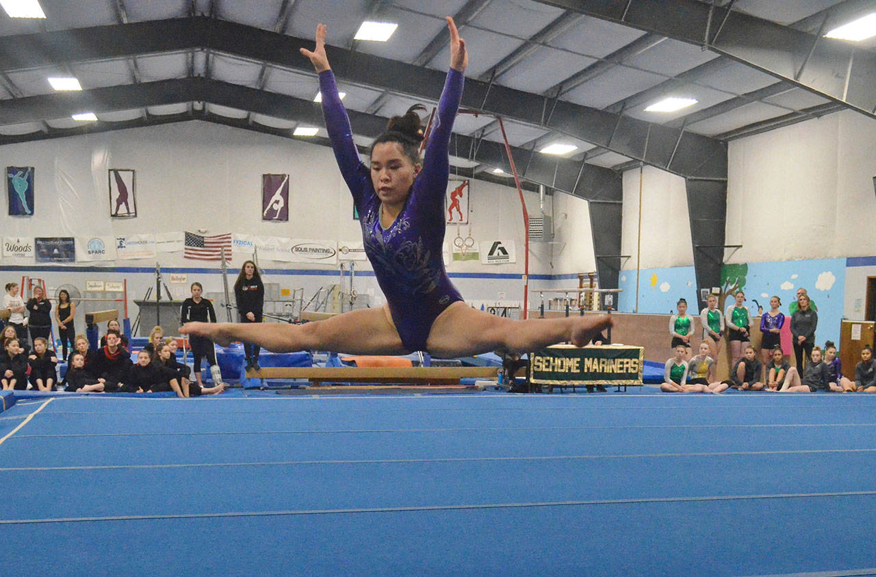 Gymnastics: Peninsula prep squad takes third at Sehome Invite