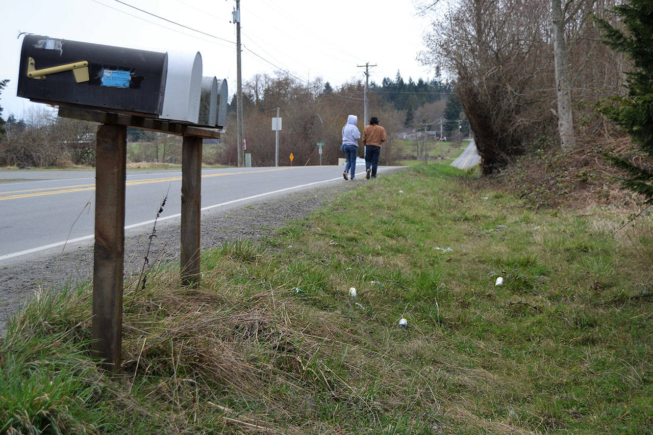 In early March, Clallam County Hearing Examiner Andrew Reeves denied a reconsideration request asking developer Chris Anderson be required to pave a shoulder along the west side of Hooker Road. Reeves said because Anderson’s proposed manufactured home park enters and exits from Atterberry Road, he didn’t require any mitigation. Sequim Gazette photo by Matthew Nash