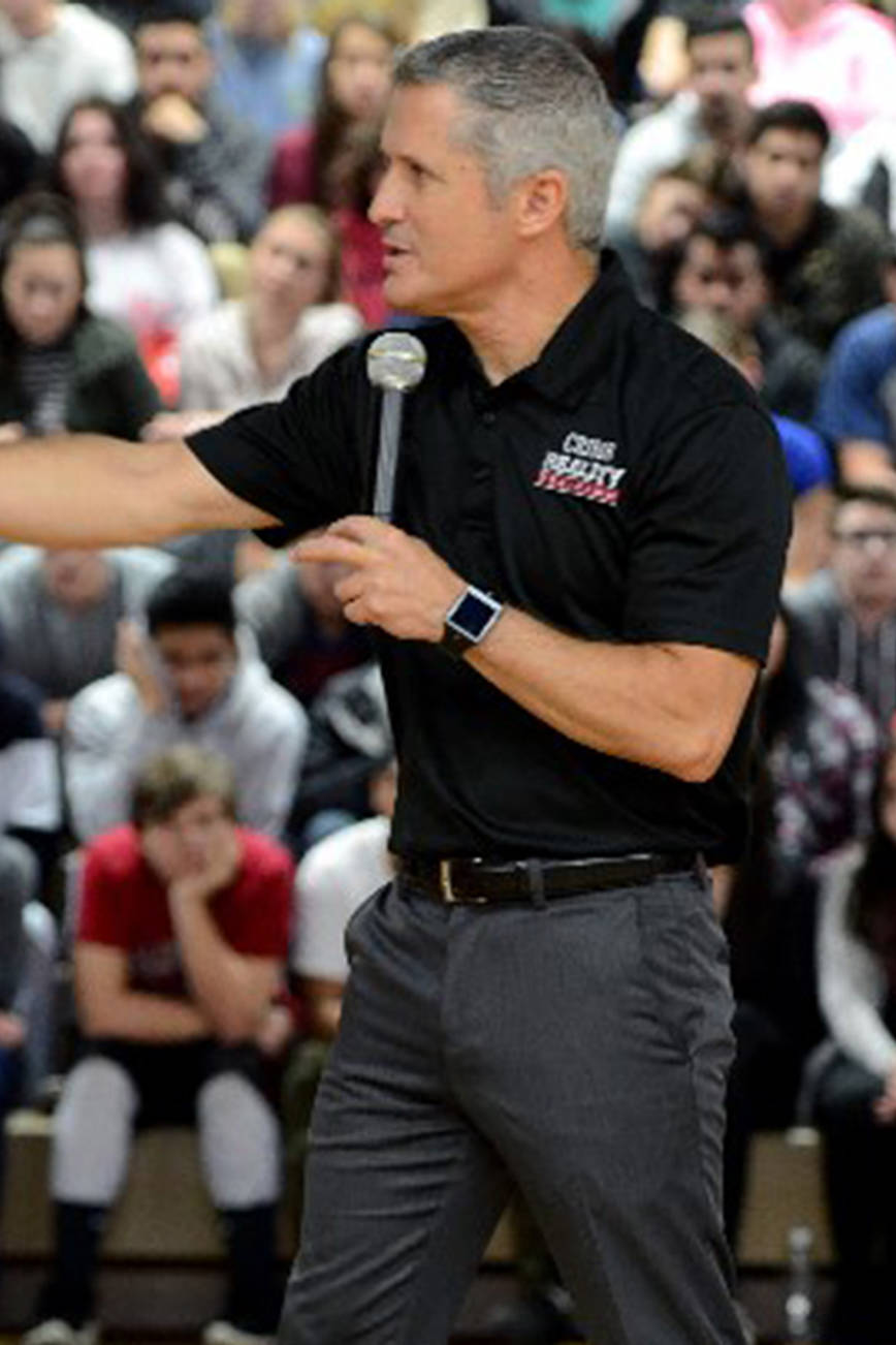 Jesus Villahermosa gives a lethal threat training seminar to high school students. Villahermosa is a retired sergeant and SWAT officer from the Pierce County sheriff’s department, and has given training seminars around the country. Submitted photo