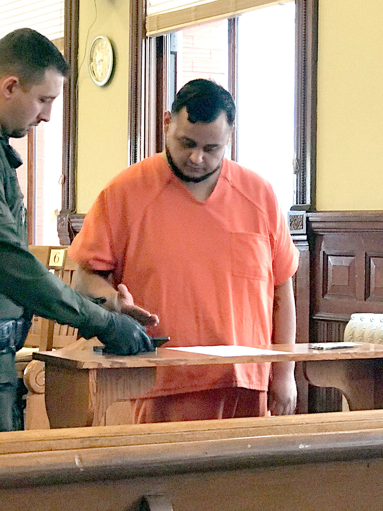 Oscar Hernandez-Buenrostro, 22, of Lynnwood was given a drug offender sentencing alternative of 21 1/2 months in prison in Jefferson County Superior Court, with an additional 21 1/2 months of community custody after he’s released. He led law enforcement officers on a two-county vehicle chase last month. Photo by Brian McLean/Olympic Peninsula News Group