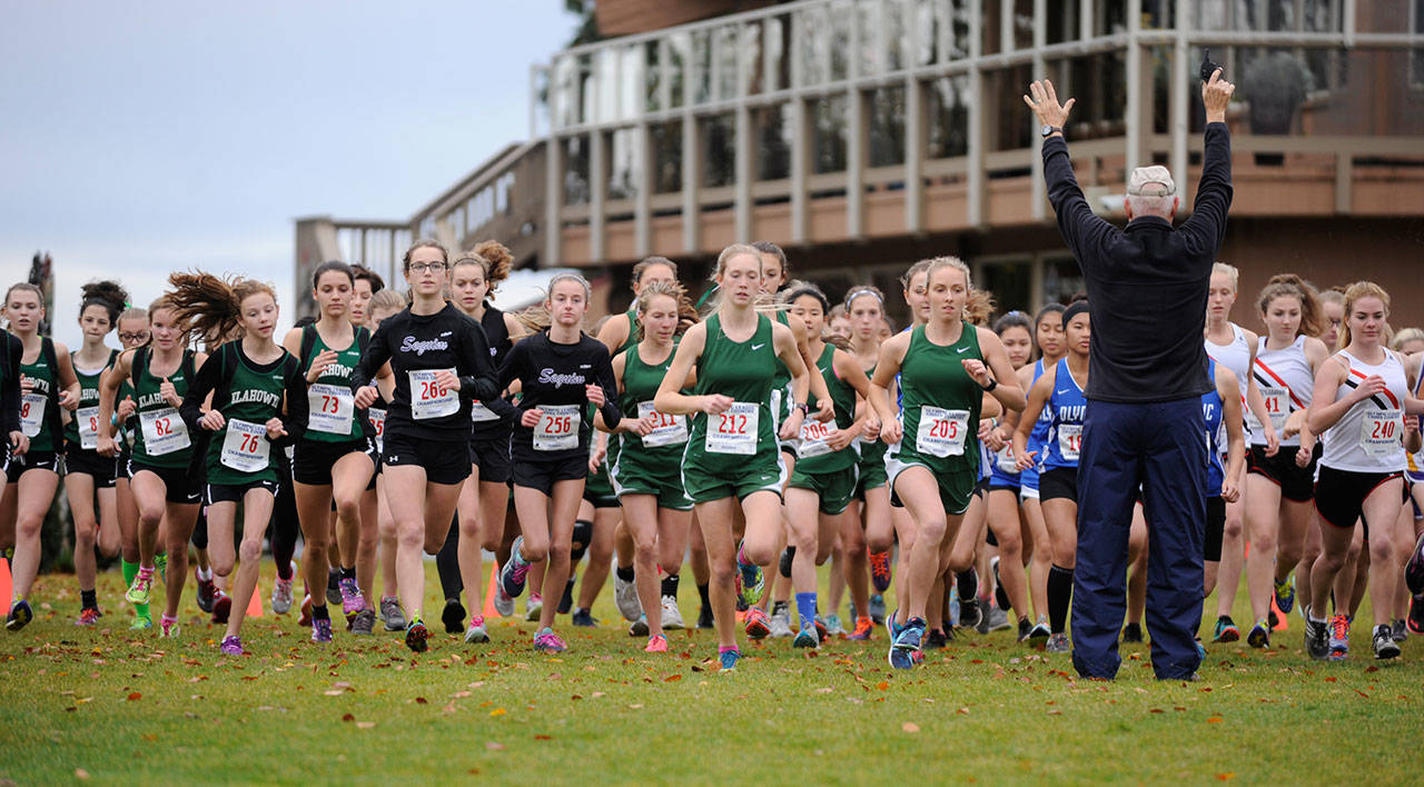 Prep sports activities for Olympic Peninsula high schools are on hold with all students learning remotely. Clallam County schools still have prep winter sports scheduled to begin as early as late December, while state officials have moved fall sports such as cross country to early spring. Sequim Gazette file photo by Michael Dashiell