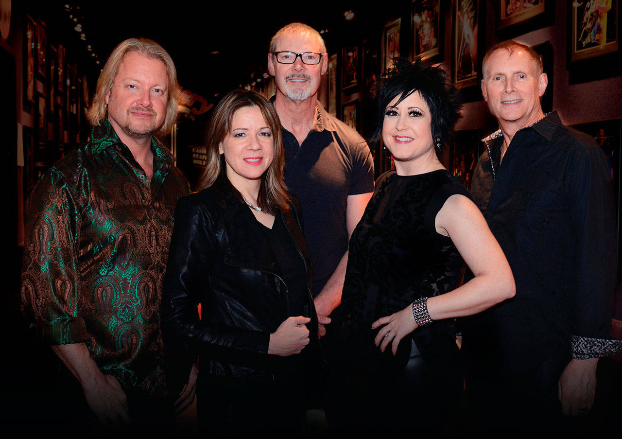 Heart by Heart — with members (from left) guitarist Chad Quist, guitarist/keyboardist/vocalist Lizzy Daymont, drummer Michael Derosier, vocalist Somar Macek and bassist Steve Fossen — come to the 7 Cedars Casino for an Aug. 14 concert. Photo by Steve Spatafore/Las Vegas