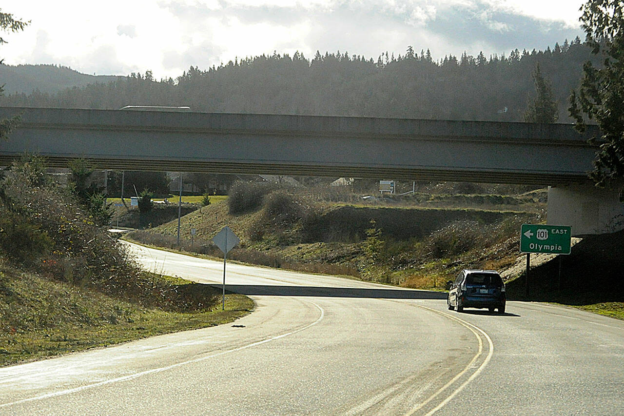 Sequim Gazette photo by Matthew Nash
The Simdars Road interchange is now part of a state transportation package over 16 years. When the bypass will be included is unknown, but city leaders said they’ll advocate legislators to list it for construction as soon as possible.