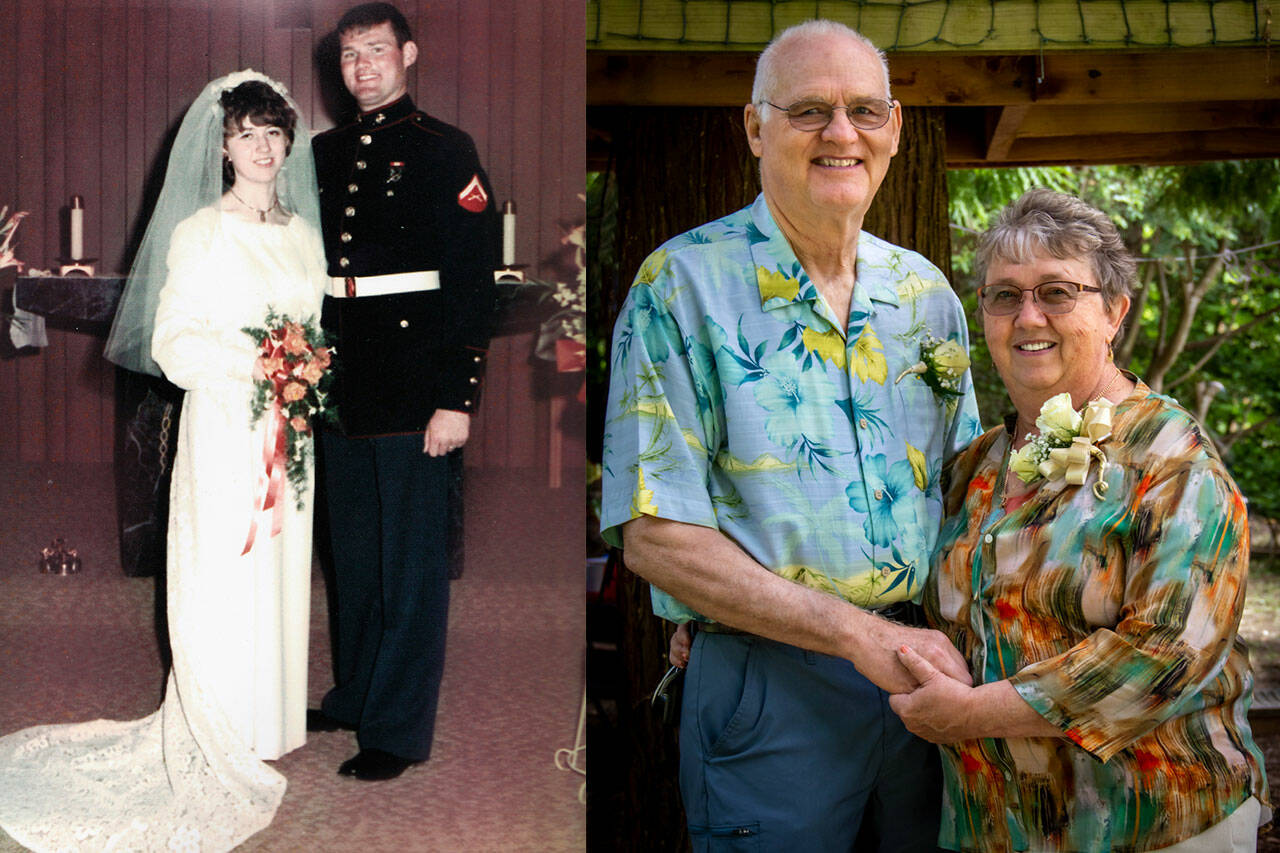 Submitted photos/ Ted and Philomena Lund celebrated 50 years of marriage in July. They were married July 1, 1972, in Idaho and celebrated their anniversary in Sequim.