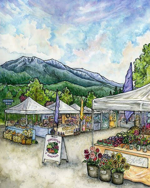 Artwork by Sarah Necco, vendor at Sequim Farmers & Artisans Market