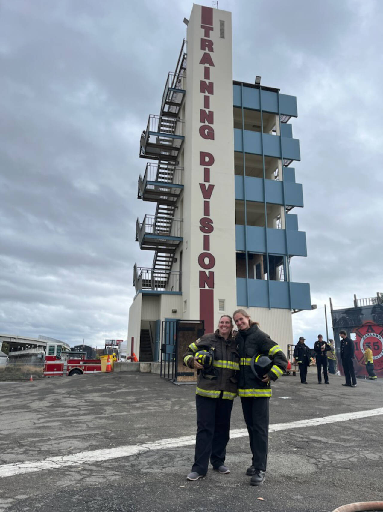 Submitted photo
Anaka Hughes, left and Samantha Harik participate at events this summer to mentor and encourage young women in the fire service.