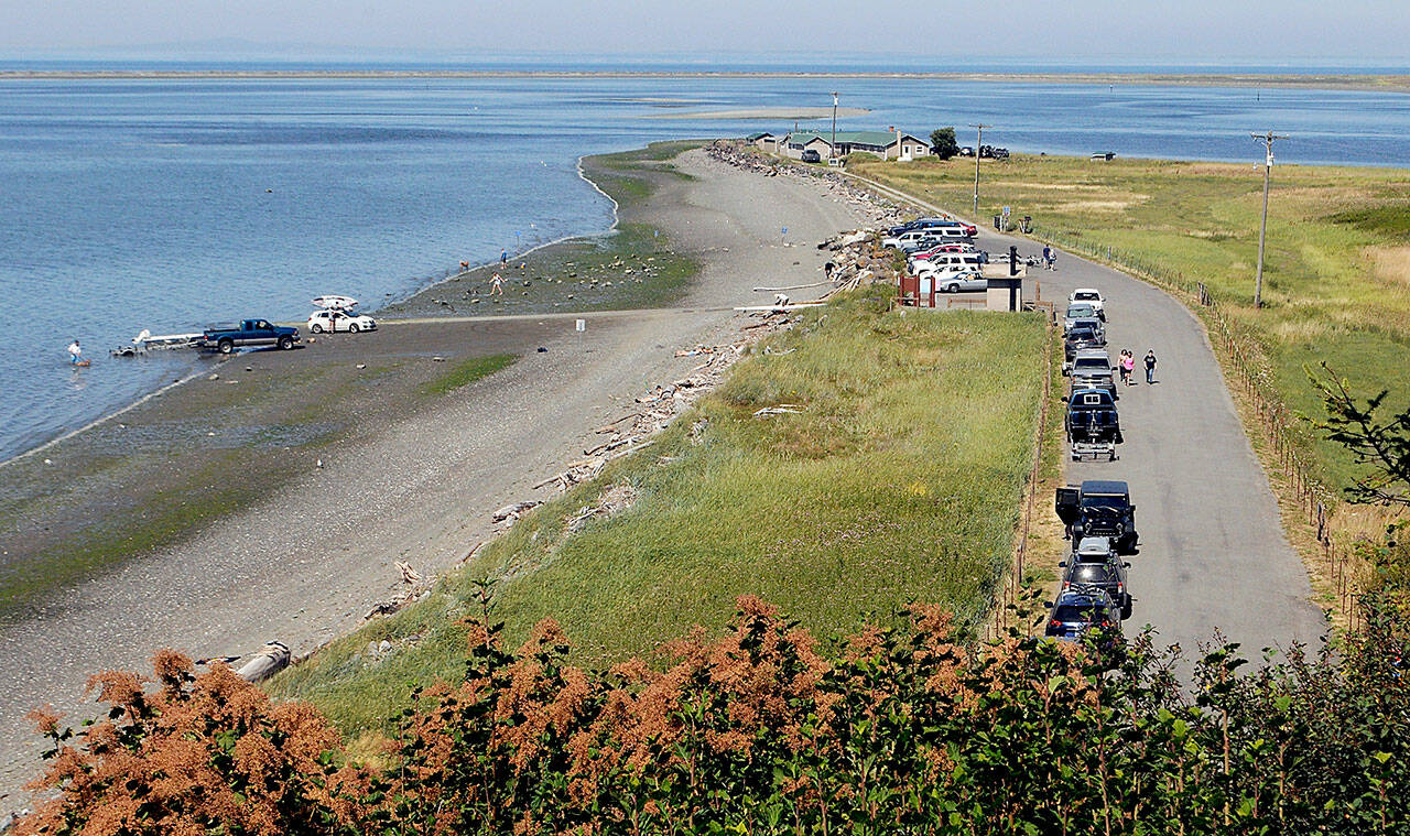 File photo by Keith Thorpe/Olympic Peninsula News Group / Fees at Clallam County Parks, such as Cline Spit County Park north of Sequim (pictured), could increase as based on the Consumer Price Index, said Don Crawford, director of the county’s Parks, Fair and Facilities Department. The process would ensure the county’s fees keep pace with its operating costs.