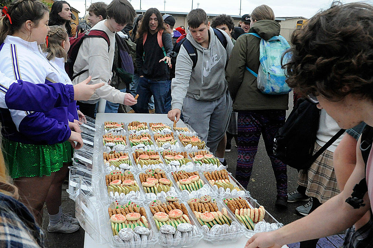 Following a wish by two students, an anonymous staff member purchased cookies for all of Sequim High School on Dec. 13 prior to the Winter Wishes assembly.