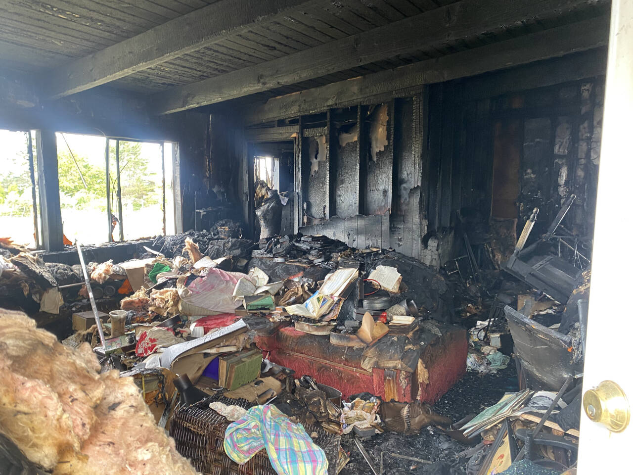 Sequim Gazette photoS by Megan Rogers
Sarah Hurless said that she is overwhelmed and grateful for all of the support from the community after a July 9 fire destroyed much of her parents’ home.