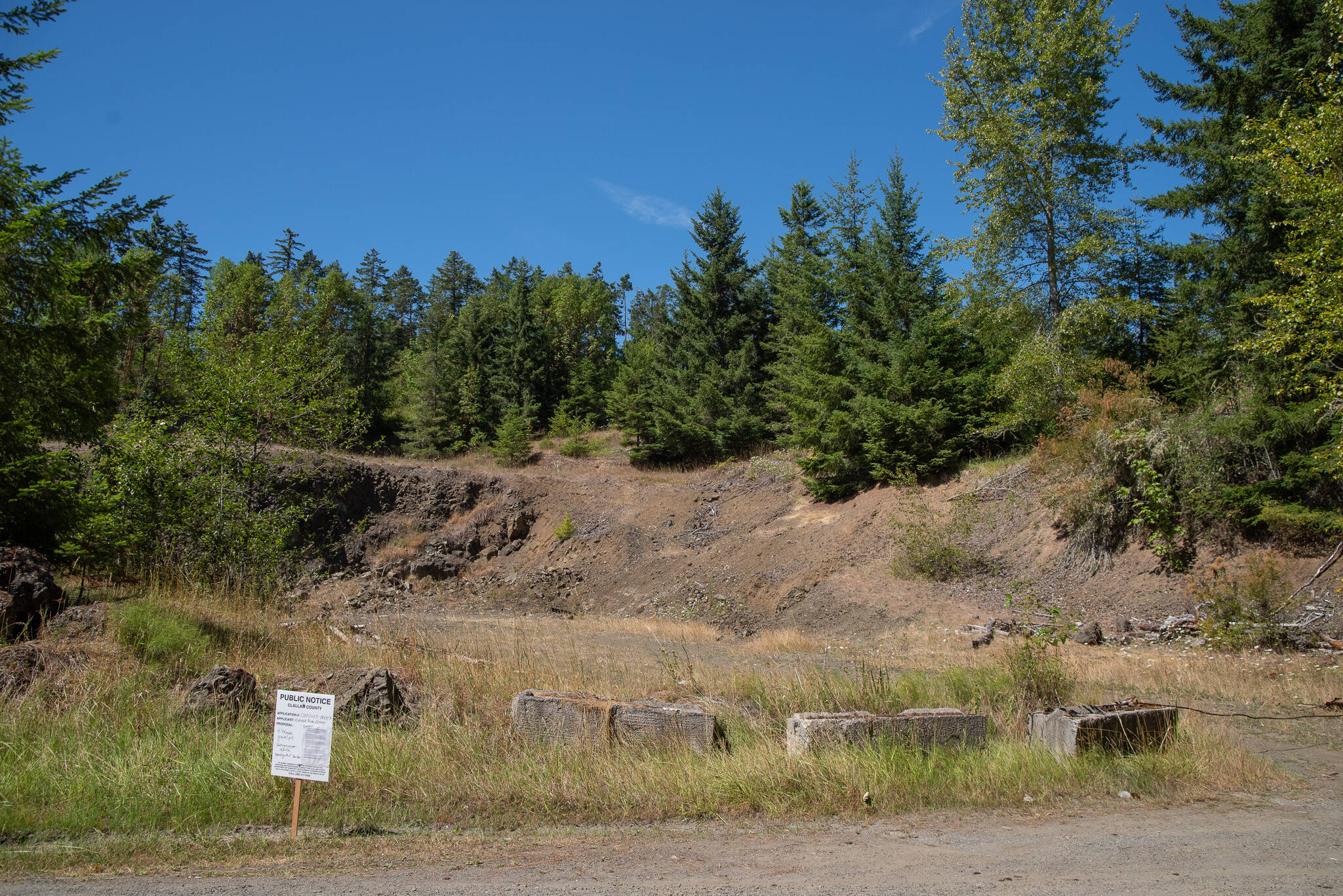 Sequim Gazette photo by Emily Matthiessen
Some Sequim residents are concerned about the impact of a proposed mining operation on a vacant gravel lot near Happy Valley Road.