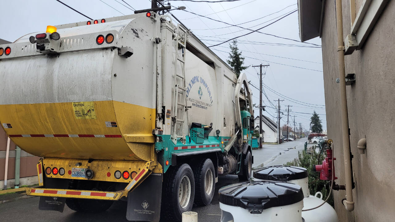 Sequim Gazette photo by Michael Dashiell
Rates for trash pickup in the City of Sequim go up 17.1%-23% in 2024 for residential and commercial users following an increase in waste drop-off for commercial haulers like Waste Connections-Olympic Disposal at the Regional Transfer Station in Port Angeles.