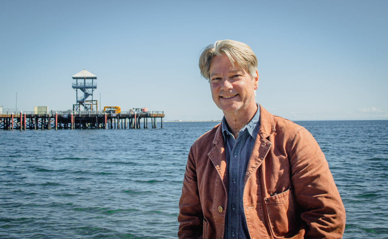 Sequim Gazette photo by Elijah Sussman / Author John Vaillant on Hollywood Beach in Port Angeles. May 2.