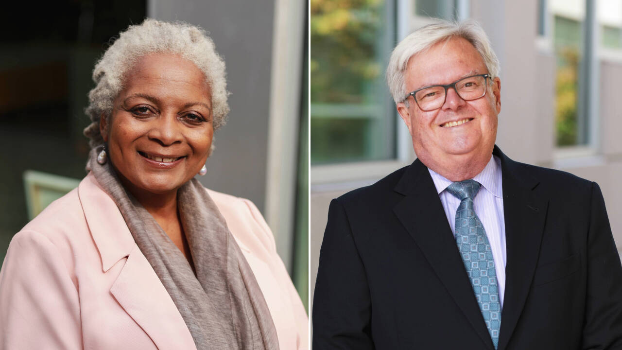 Photo courtesy of Olympic Medical Center
Olympic Medical Center board commissioners Phyllis Bernard and Philip Giuntoli recently earned Health Care Governance certification.