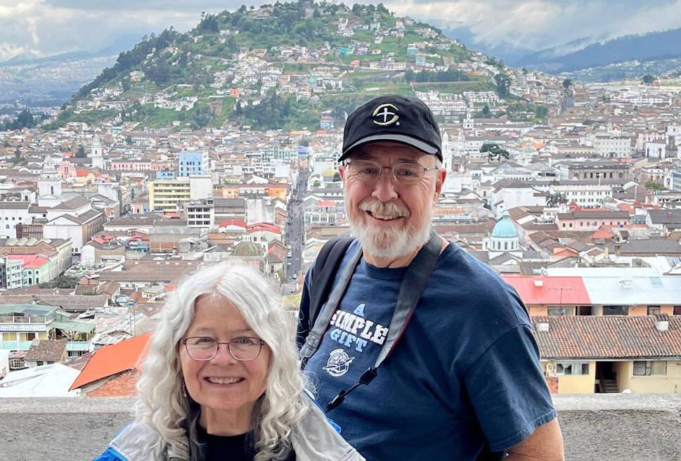 Photos courtesy of Operation Christmas Child
Sequim residents Susan Hedding and Paul Muncey visit Quito, Ecuador, to distribute Operation Christmas Child shoebox gifts to children.