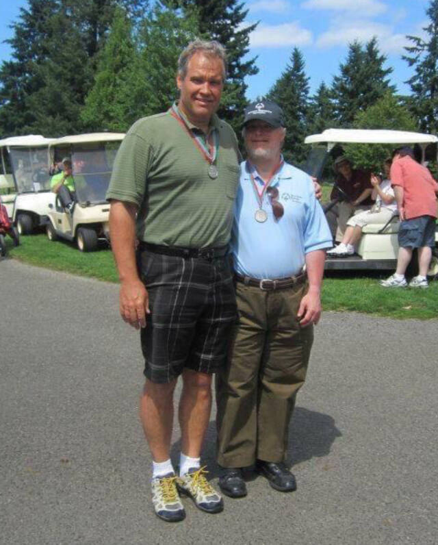 Photo by Mary Jane Dow Duncan
Organizers of the annual Bob Cup Golf Tournament continue to honor the late Bob Duncan, left, and David Dow with its 2024 event slated for July 27, a fundraiser for Special Olympics athletes on the Olympic Peninsula.