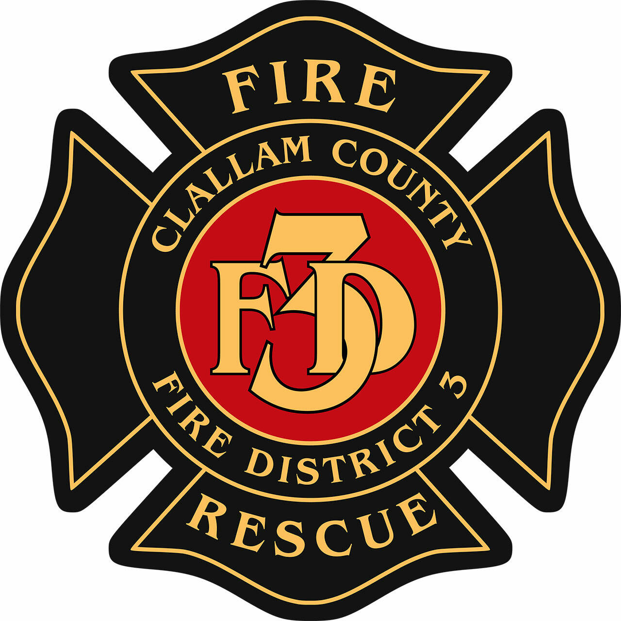 Image courtesy Clallam County Fire District 3
Firefighters Beau Sylte and Bryce McGinley worked together to design the logo for Clallam County Fire District 3.