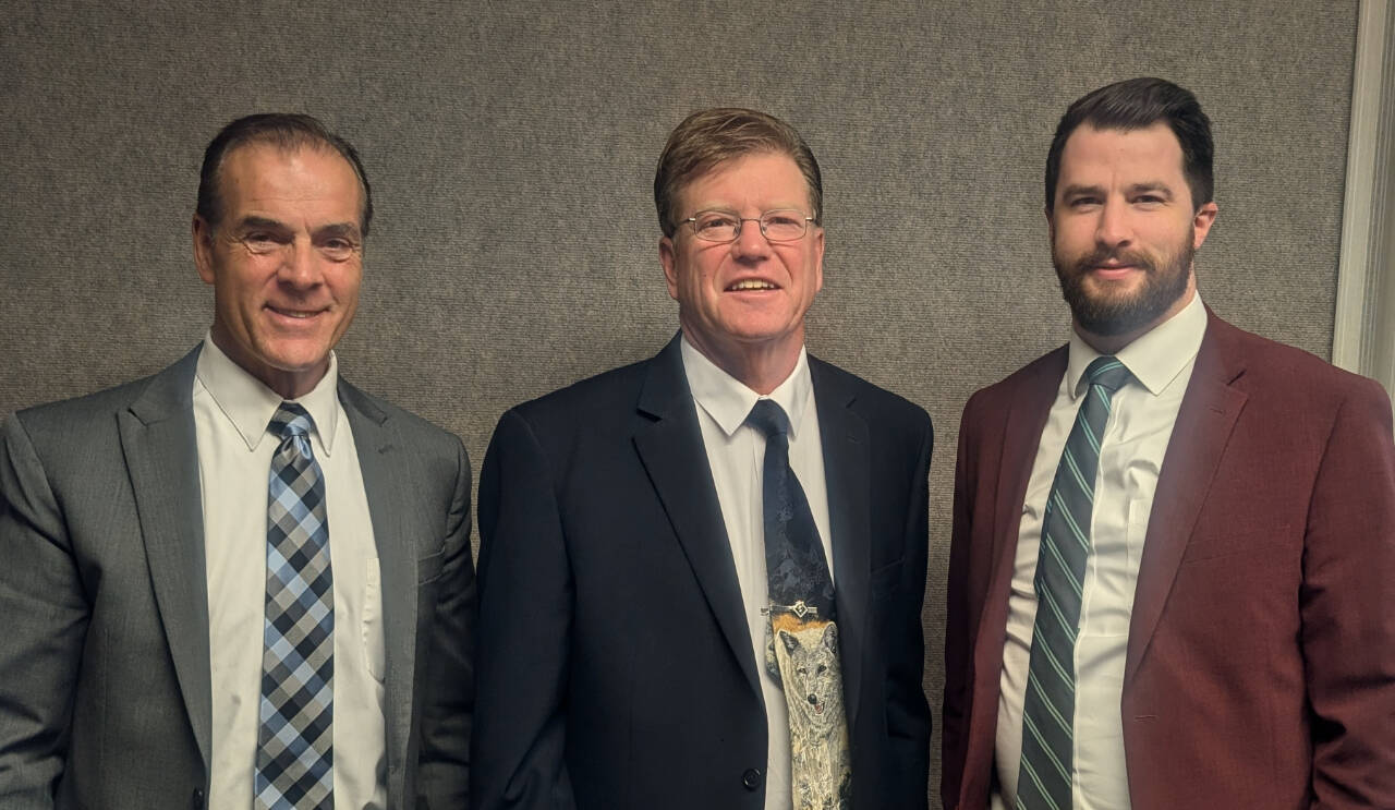 Photo courtesy of LDS Sequim Bay Ward
From left, Michael Musick, Kendal Wake and Daniel Robinson will serve as the new Bishopric for the Sequim Bay congregation of the Church of Jesus Christ of Latter-day Saints.