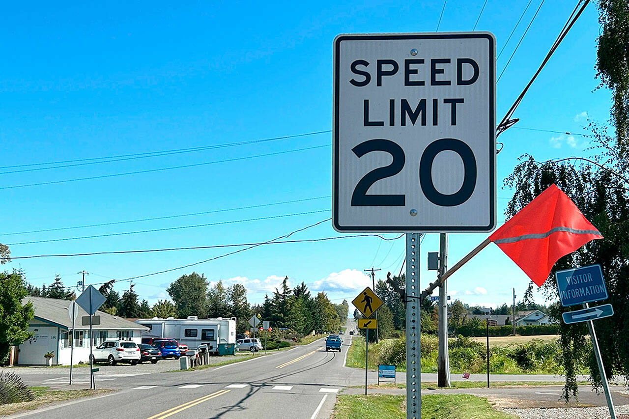 Sequim Gazette photo by Matthew Nash
City of Sequim officials have confirmed residents’ concerns that many vehicles go well above the posted 20 mph limit along West Sequim Bay Road and the Sequim’s Little Explorers Early Learning Center at all hours of the day.