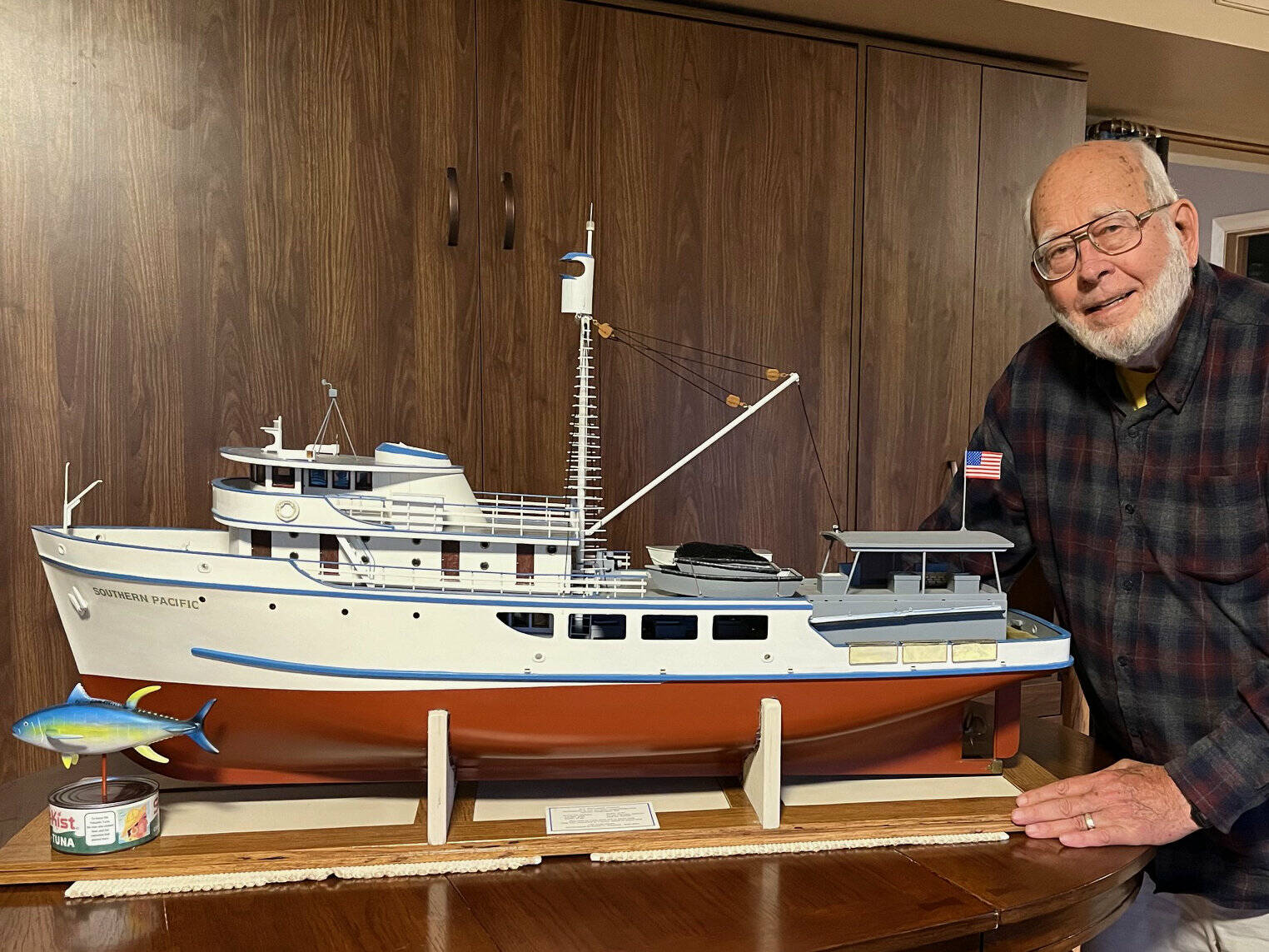 Photo courtesy Bob Caldwell
Bob Caldwell recently finished a model replica of a ship he rode on more than 60 years ago.